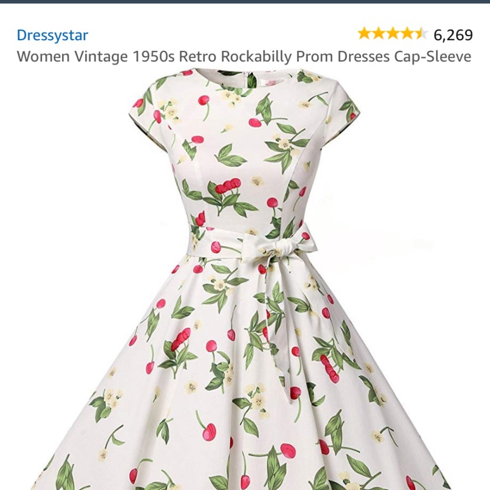 Vintage Look 1950’s Retro Cherry Print